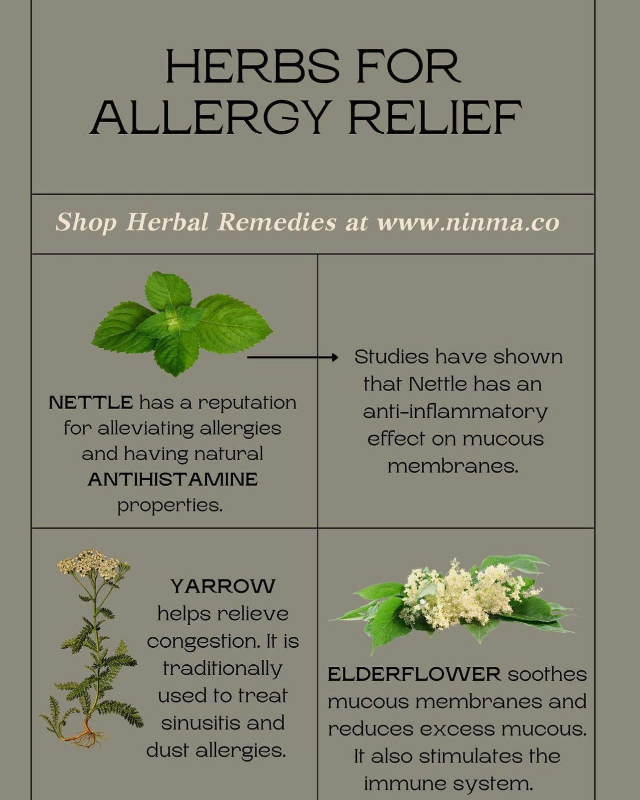 Allergy relief properties